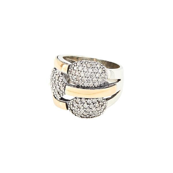 CHELSEA RING - Sterling Silver & 14k Yellow Gold-Tayroni